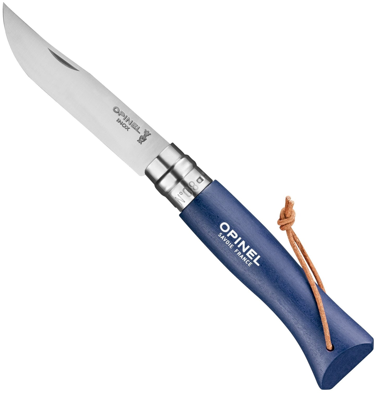 Opinel No. 8 Blue Folding Knife 3.28in Blade Sandvik Stainless Steel