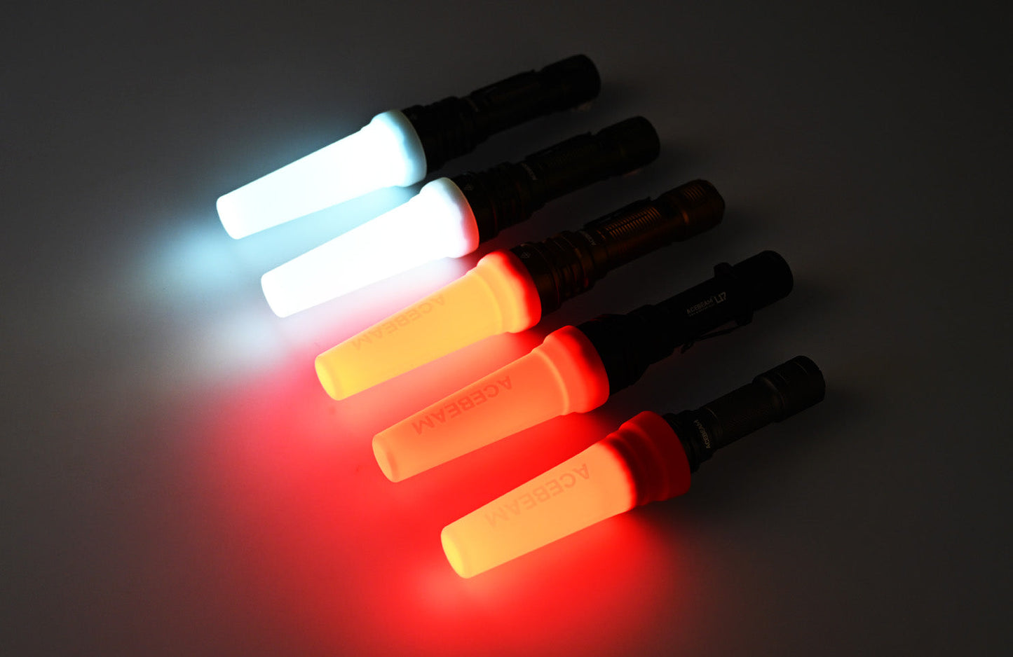 Acebeam ASTW-01 Traffic Wand Diffuser 2-Pack – White & Orange for P17, P16, L17, E75