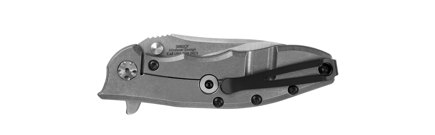 Zero Tolerance 0562CF Carbon Fiber Hinderer Slicer Folding Knife (3.5 inch Blade)