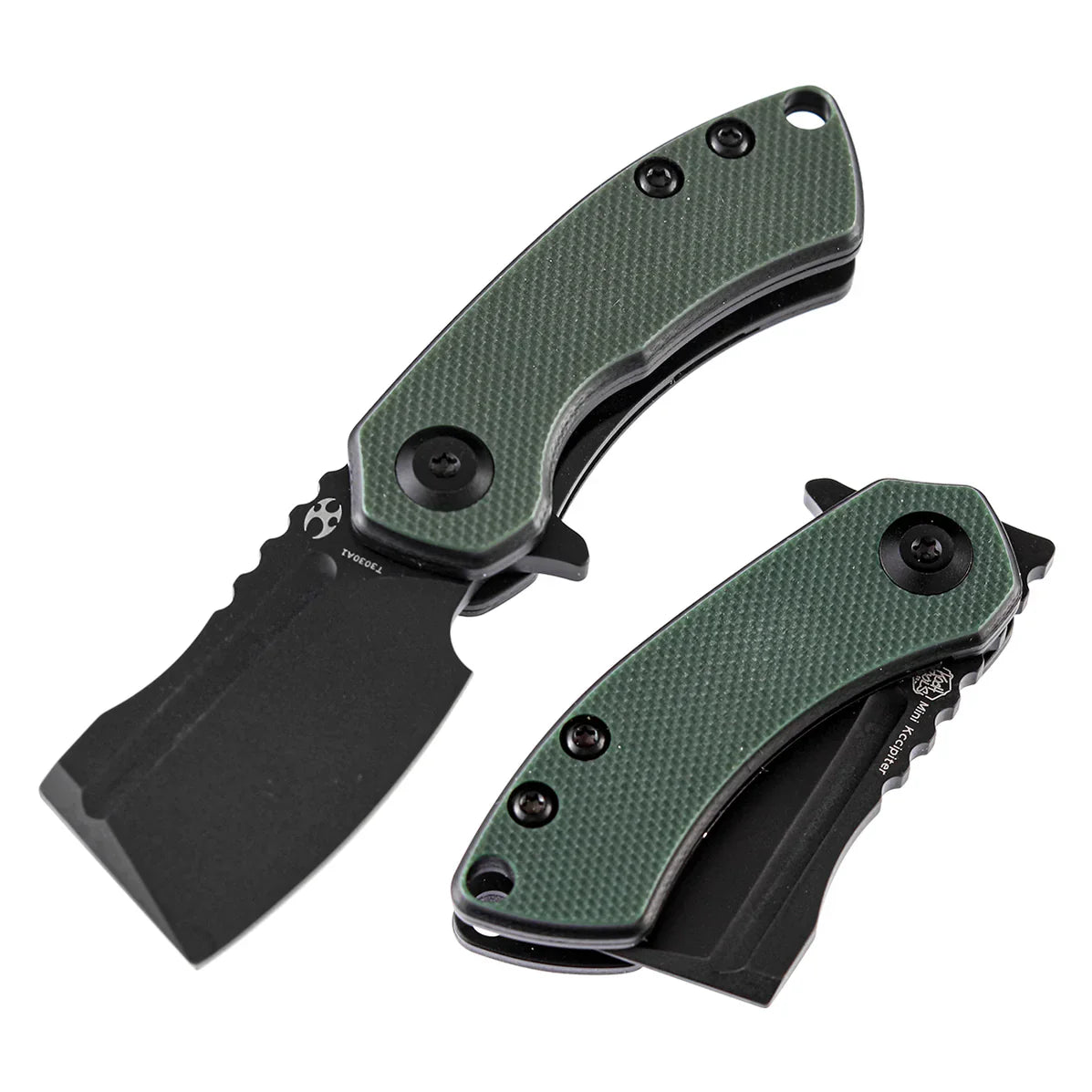 Kansept Korvid Mini 1.45" Black TiCn Coated 154CM OD Green G10 T3030A1