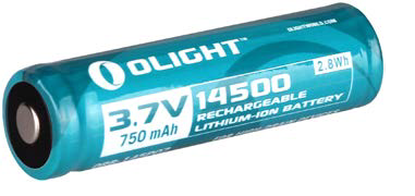 Olight Protected 750 mAh 3.7V 14500 Rechargeable Lithium Ion Battery