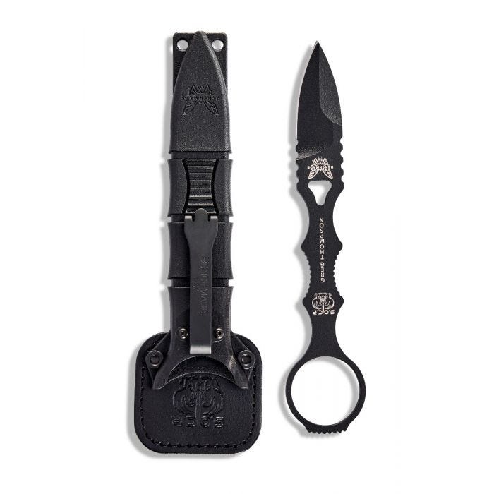 Benchmade 177BK Mini SOCP Tactical Fixed Blade Knife 2.22in 440C Blade Steel Blade