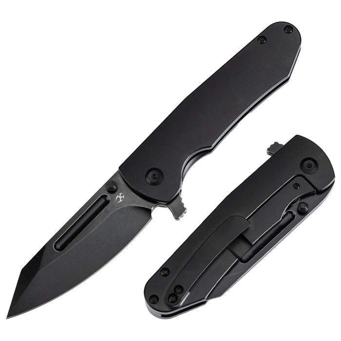 Kansept Superhawk 3.89'' CPM-S35VN Blackwash Black Anodized Titanium Handles -K1084A1