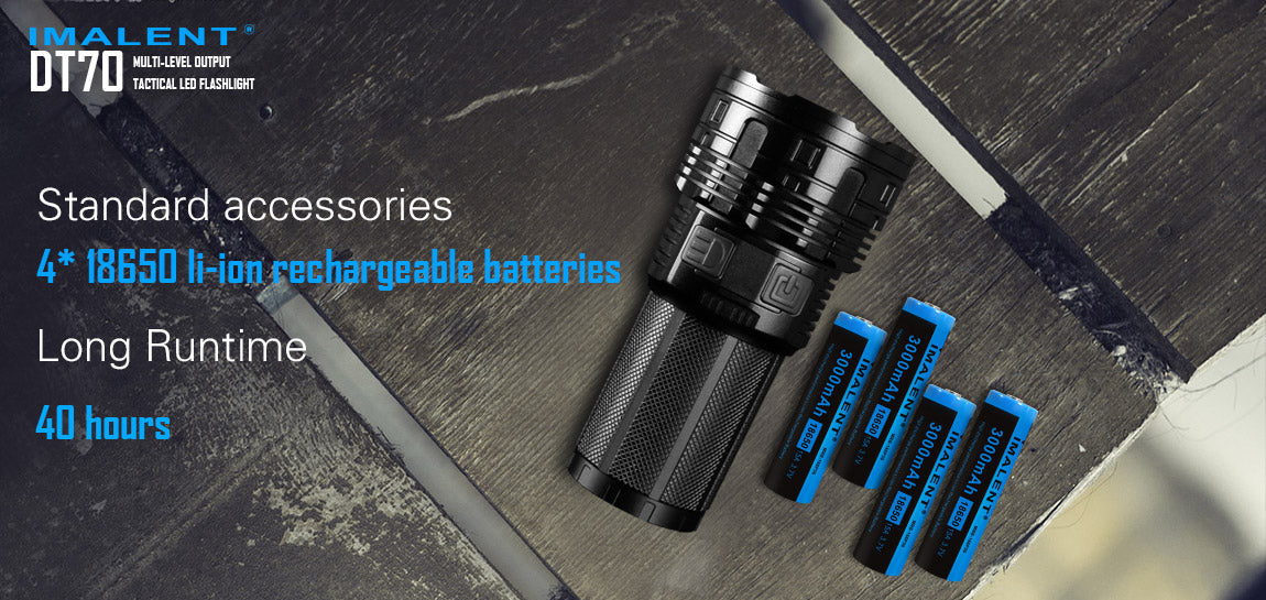 Imalent DT70 16000 Lumen 4 x 18650 CREE XHP70 LED Flashlight