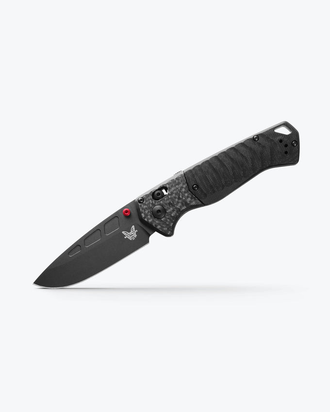 Benchmade PSK AXIS-Assisted 3.4" Black Cerakote CPM-Magnacut Carbon Fiber & Black G10 Handles 593BK-01