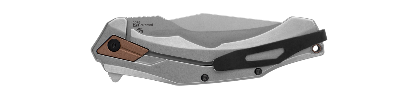 Kershaw 2075 Payout Assisted Opening Folding Knife 3.5in Blade Stonewashed D2 Steel