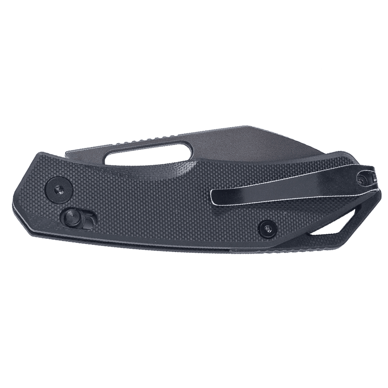 SRM Cub 261M-GB2 detail view – laminated 140Cr wharncliffe blade and crossbar lock