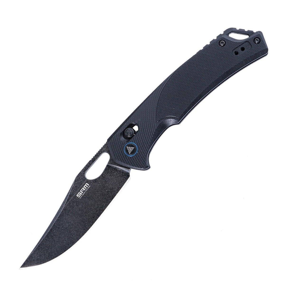 SRM Retriever - 3.54" Black Stonewash Blade - Black G10 Handle - 9201-GB