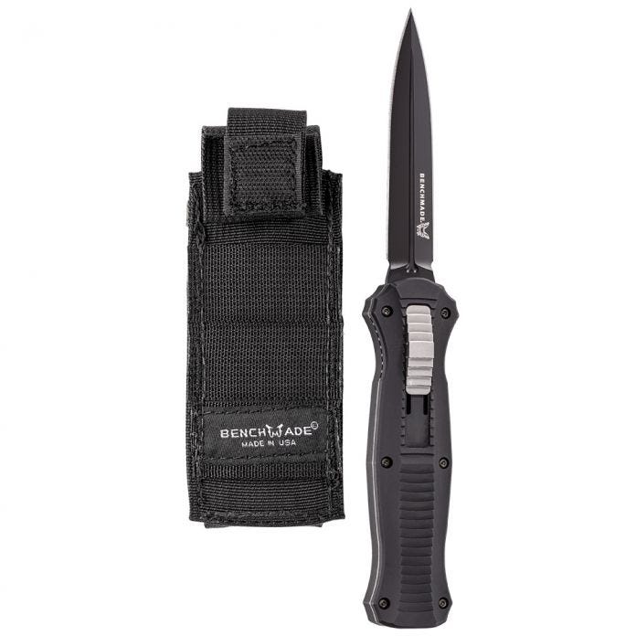 Benchmade Infidel 3300BK with sheath - black aluminum handle OTF automatic knife