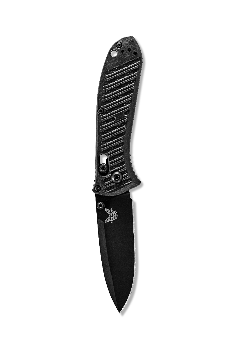 Benchmade Mini Presidio II 575BK-1 view, 3.20 inch black CPM-S30V drop-point CF-Elite folding knife