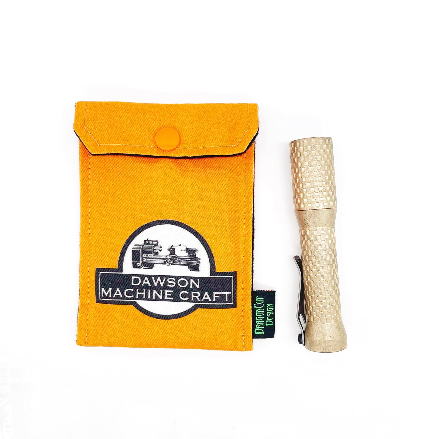 Dawson Machine Craft Divot Slim Flashlight – Tumbled Bronze