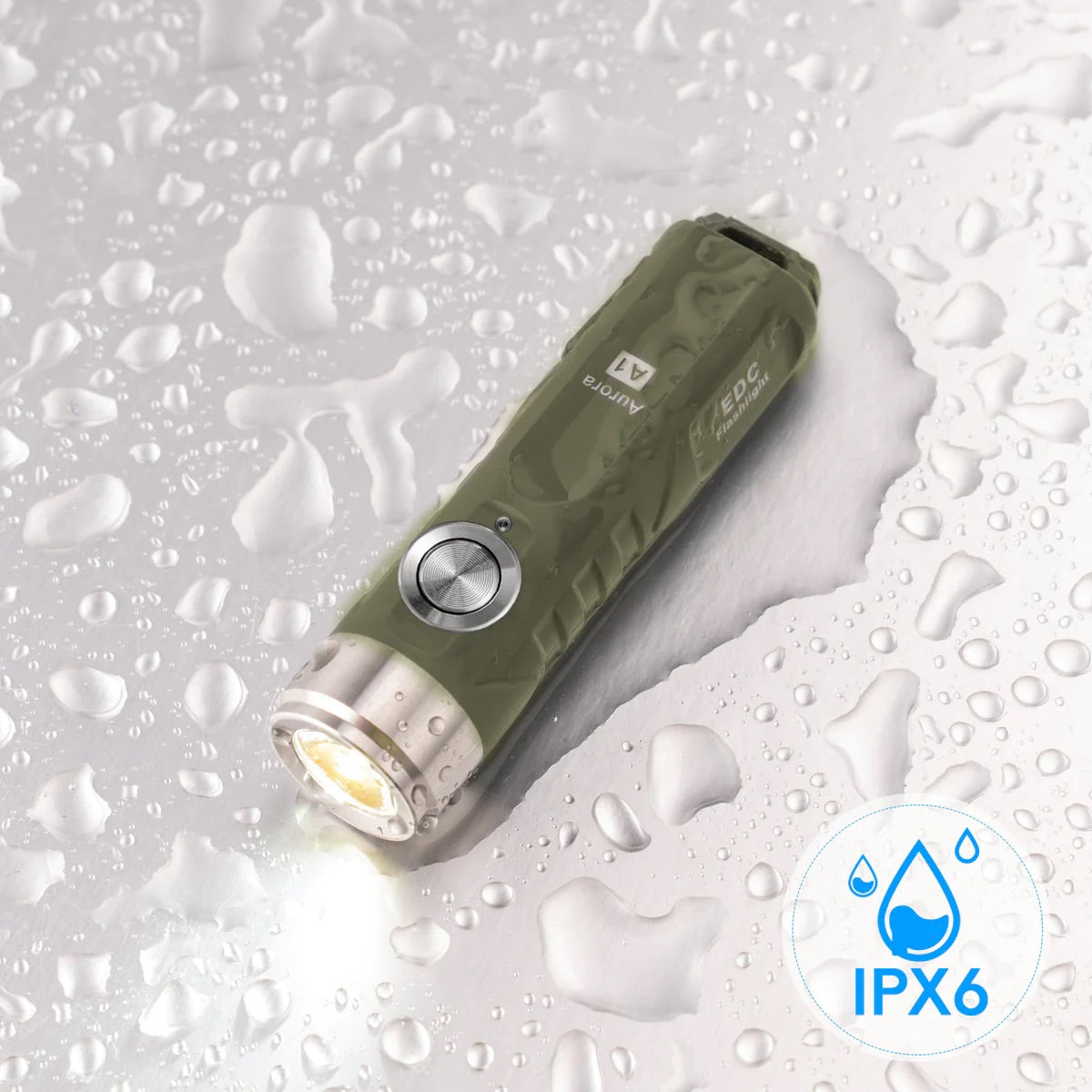 RovyVon Aurora A1 Gen 4 650 Lumen USB-C Rechargeable Keychain Flashlight - Green