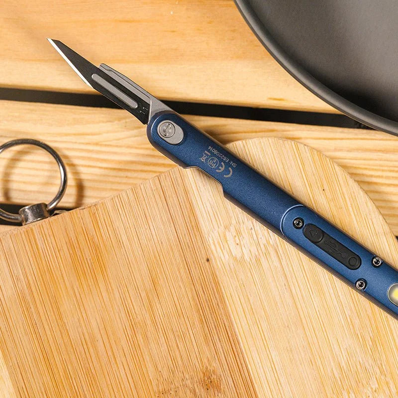 Wuben E62 Tactical Rechargeable Pen Light / Knife Combo