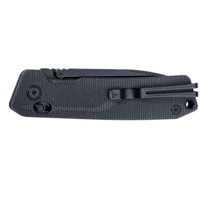 SRM Rubik - 3.4" Black Stonewash Blade - Black Micarta Handle - 7228L-MB2