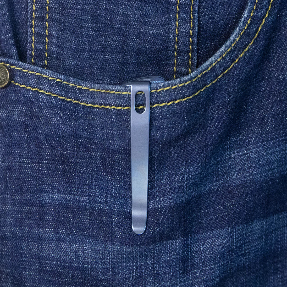 Kubey Knife Tityus 3.39" 14C28N Blue Titanium KUB360D