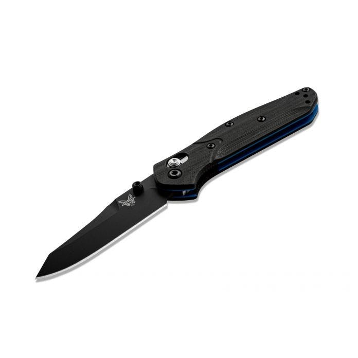 Benchmade Mini Osborne 945BK-1 – 2.92″ CPM-S30V Black Reverse Tanto Folding Knife, Black G10