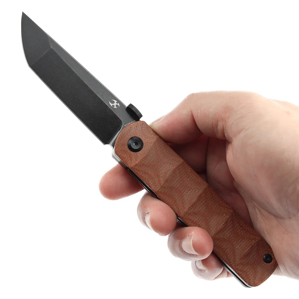 Kansept BTF 3.24" Damascus Brown Micarta K1064A5