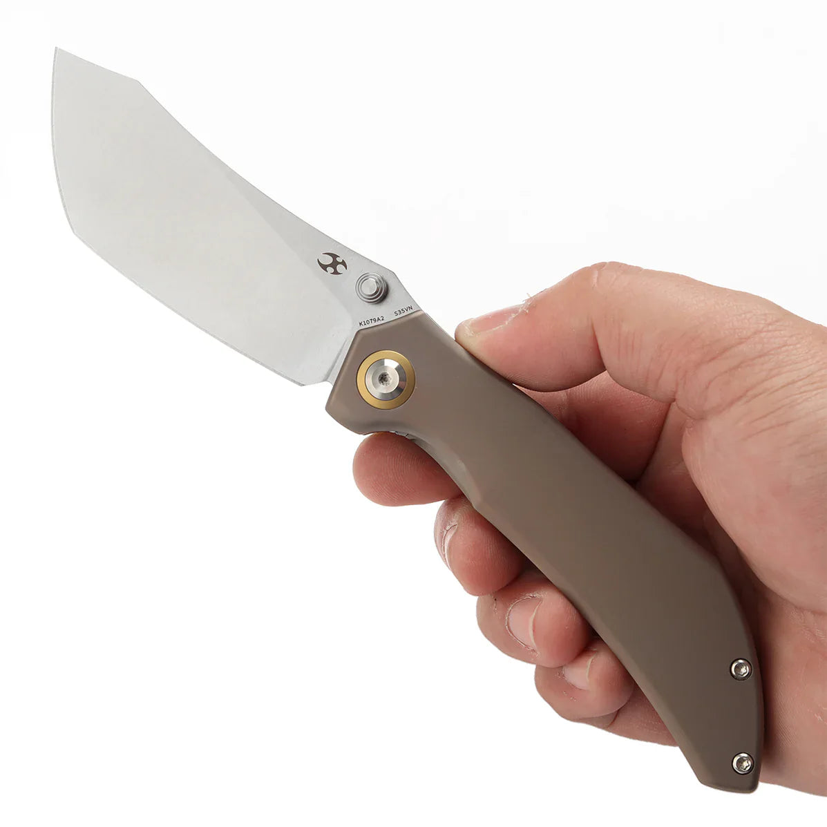 Kansept Tipper 3.38" CPM S35VN Bronze Anodized Titanium Plain Bronze K1079A2