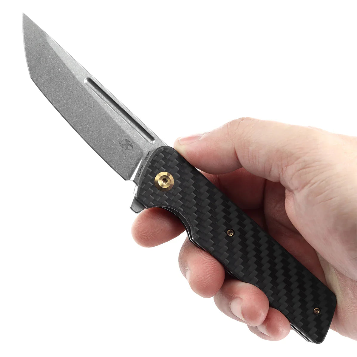 Kansept Anomaly 3.14" Stonewashed CPM S35VN Carbon Fiber +G10 Black K2038T6