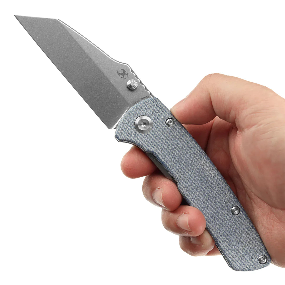 Kansept Main Street 3.36" 154CM Blue Micarta T1015E5