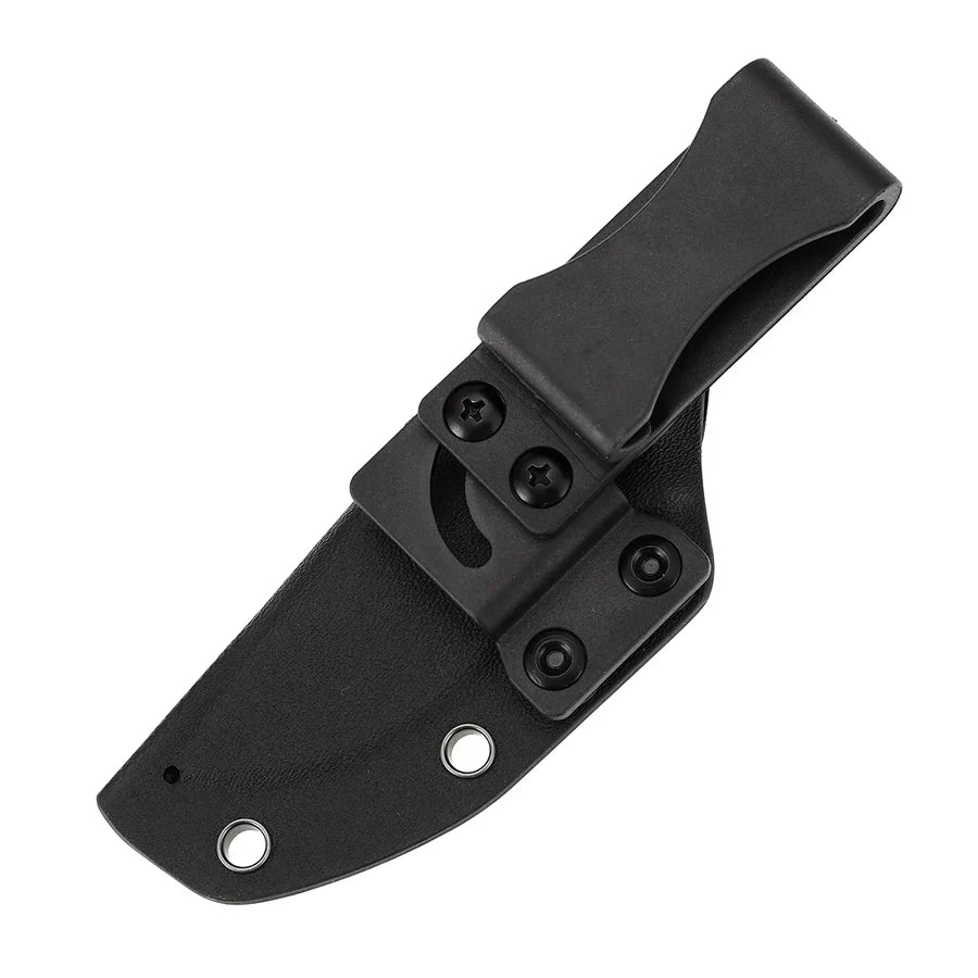 Tenable Tiny Dancer G014A2 – 3.17" Rose Gold Coated D2 Drop Point Blade, Black & Red G-mascus Handle, Fixed Blade EDC Knife