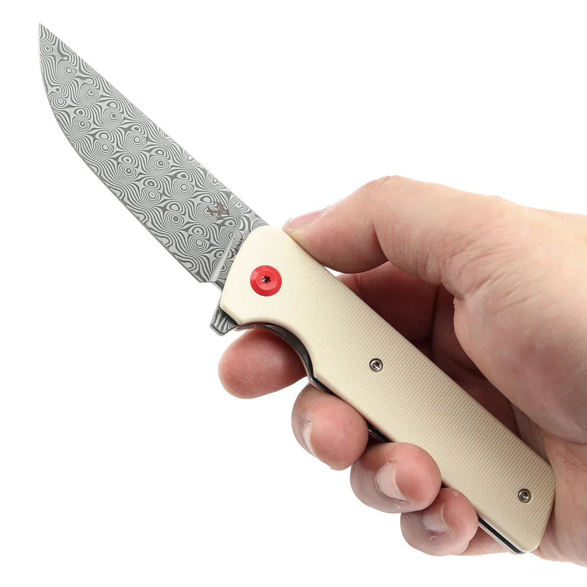Kansept Anomaly 3.14" Damascus Ivory G10 K2038A5