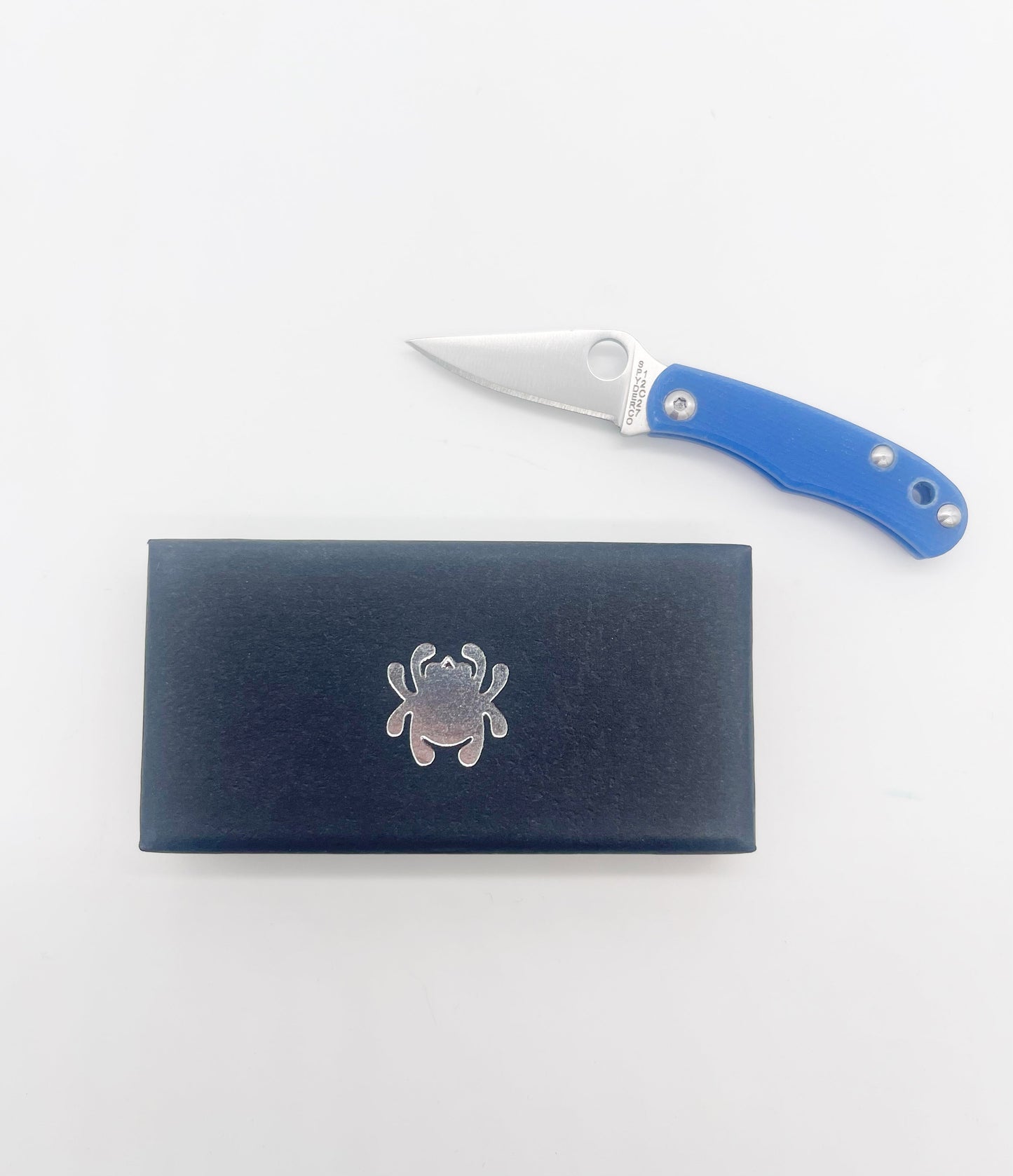 Spyderco Bug Slipjoint Folding Knife – 1.27" Sandvik 12c27 Plain Edge Blade, Blue G-10 Handle – C133GBLP