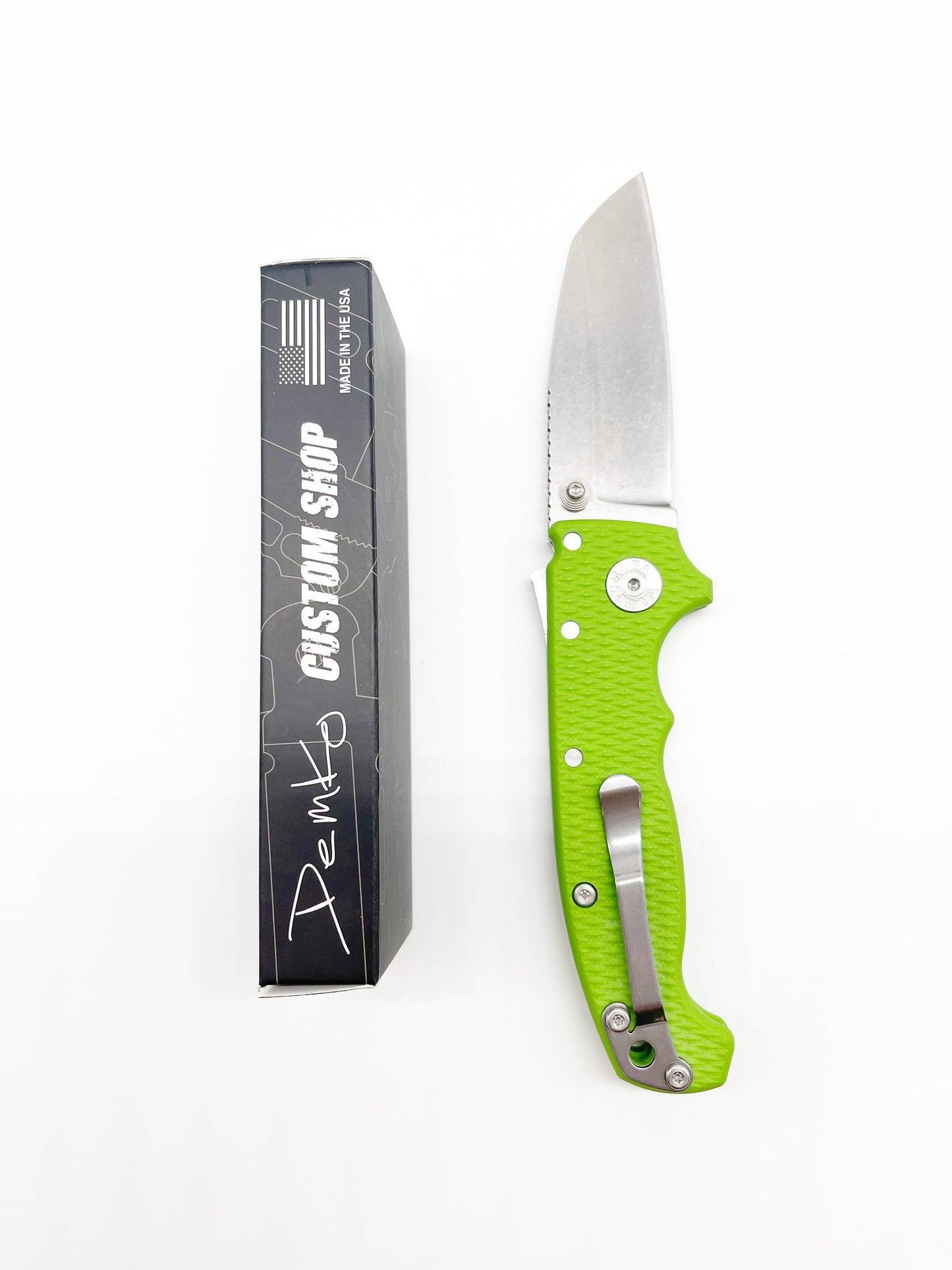Demko Knives AD20 3.5" Elmax Green Textured G10 U.S.A. Made