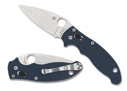 SPYDERCO MANIX 2 C101GPCBL2 3.37" SATIN CPM-SPY27 COBALT BLUE G10 HANDLES