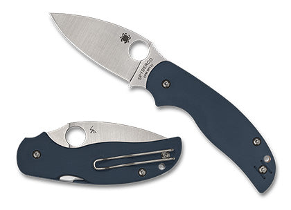 Spyderco Sage 5 C123GPCBL 3.0" Satin CPM-SPY27 PlainEdge Cobalt Blue G10 Handles