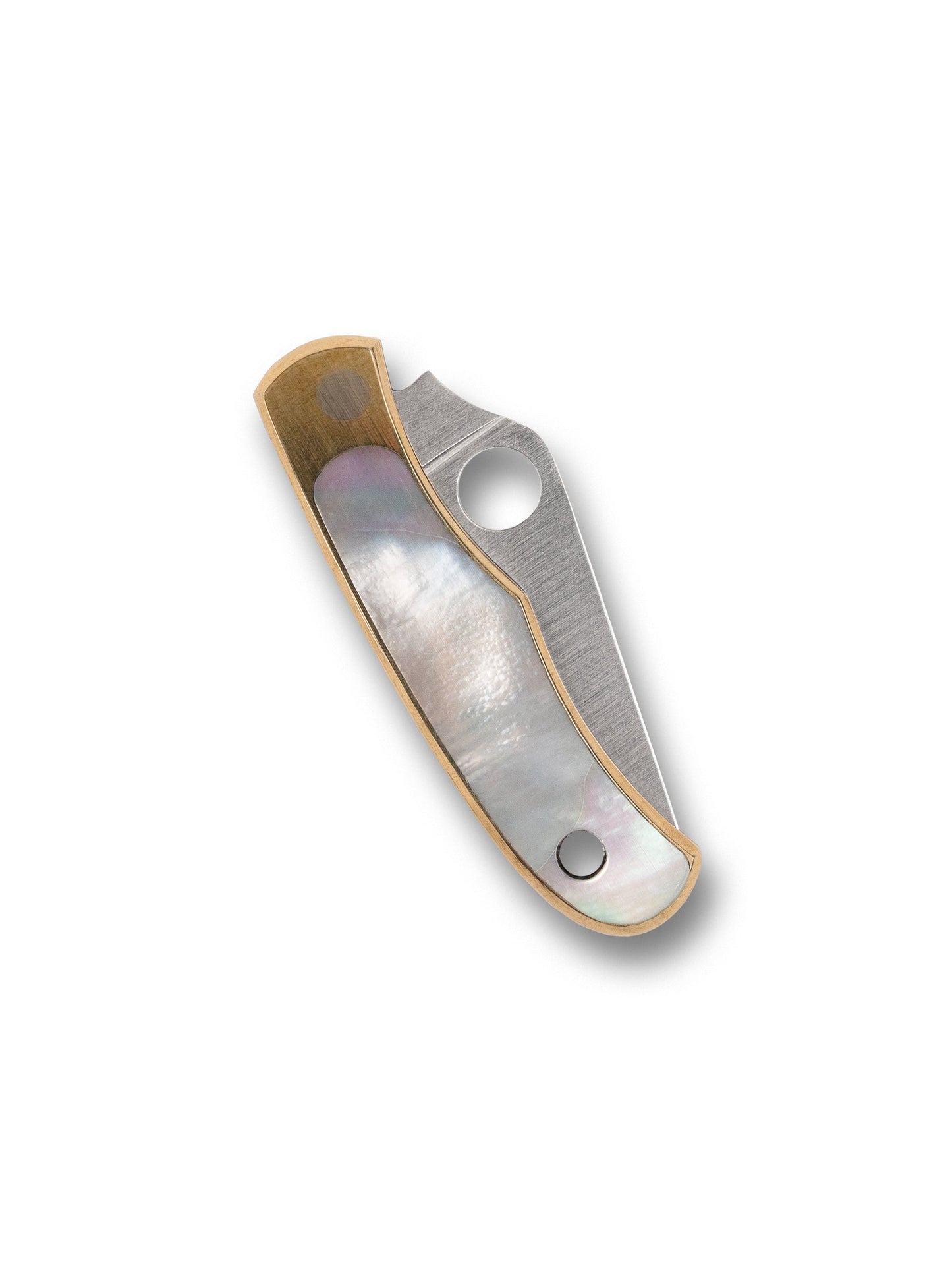 Spyderco Bug C133AP Abalone Slipjoint Knife 1.25" 12C27 Blade Nickel Silver Handle