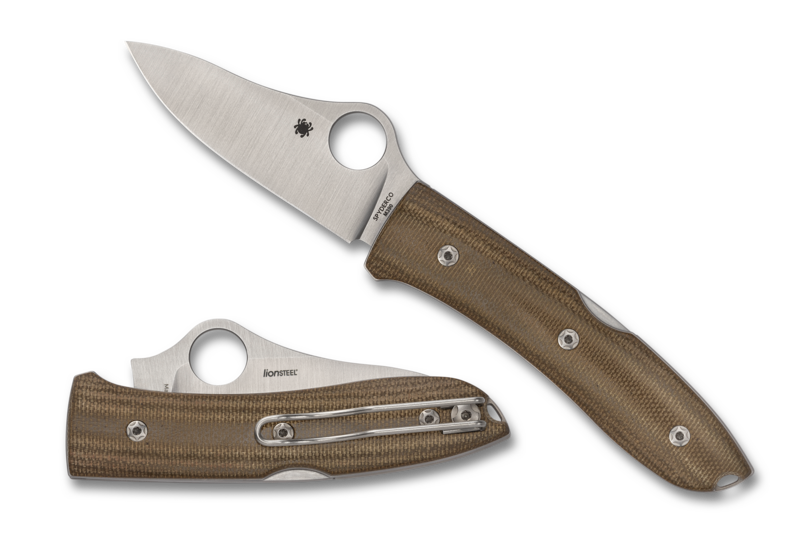 Spyderco/LionSteel C255CMP SpyOpera Folding Knife 2.9in M390 Steel Blade Micarta Handles