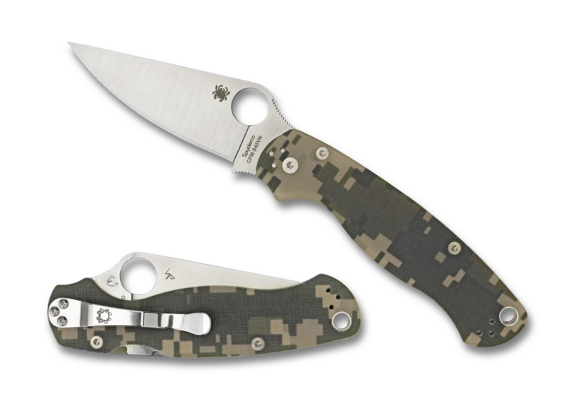 Spyderco Paramilitary 2 C81GPCMO2 Folding Knife 3.45in S45VN Steel Blade G10 Handles