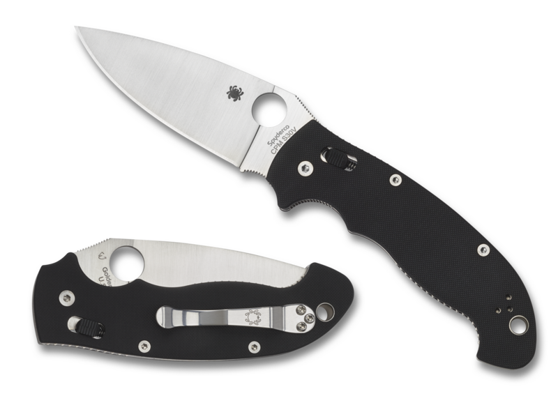 Spyderco Manix 2 XL Folding Knife 3.85in CMP S30V Steel Blade Black Textured G-10 Handles - C95GP2