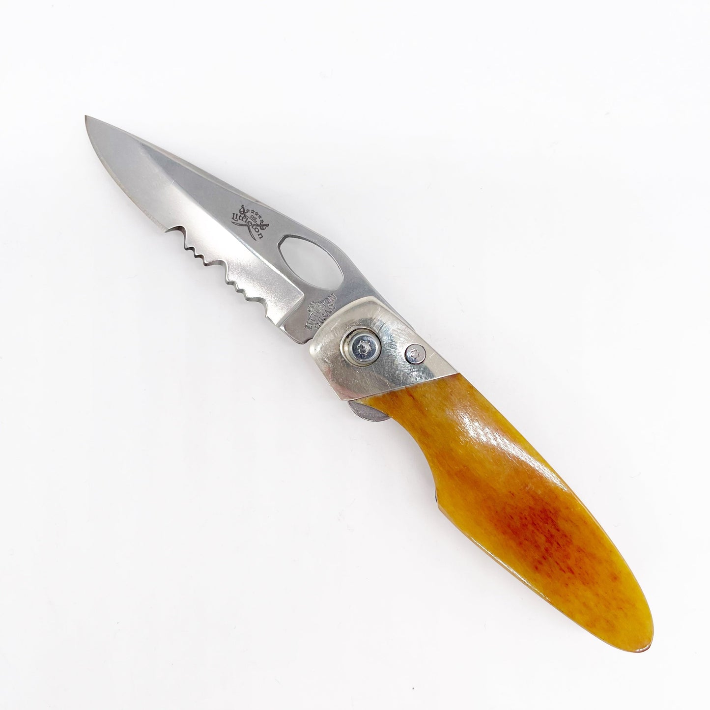 Col Littleton USA Made Pocket Knife Serrated Blade