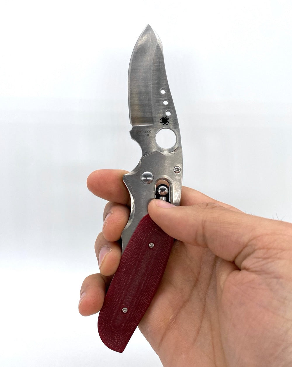 Spyderco Viele Phoenix Red Sprint Run Folding Knife Ball Bearing Lock 3.05in VG-10 Steel Blade - C114GPRD