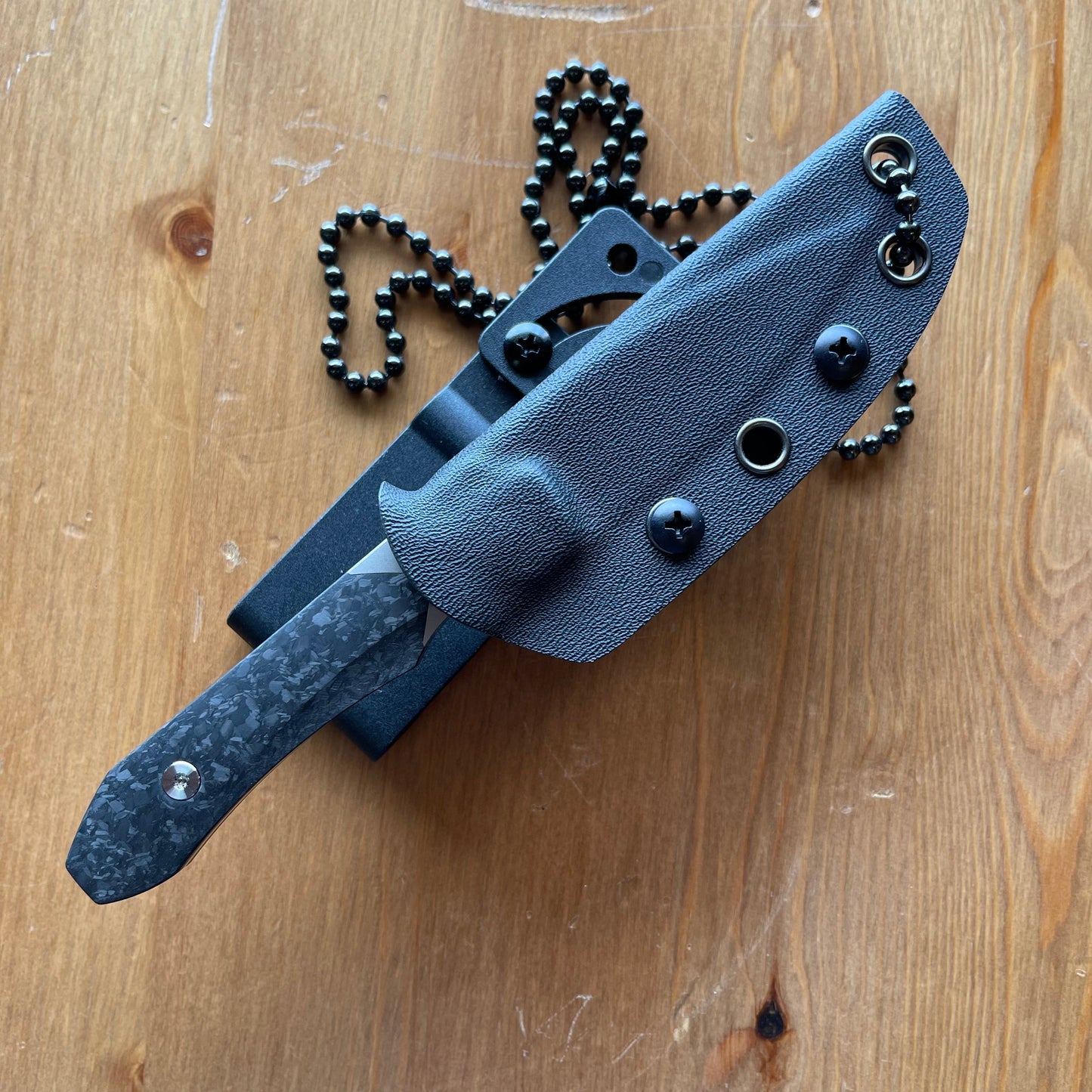 Griffin X Limited EDC Fixed Blade 2.79in Magnacut Steel Titanium / Carbon Fiber Handles