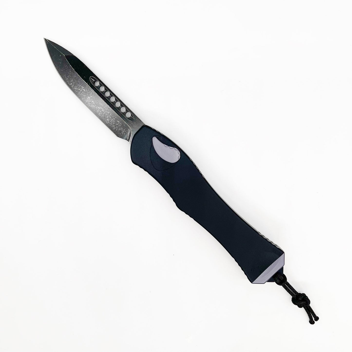 Heretic Hydra V4 OTF Automatic Knife – 3.625″ CPM‑Magnacut, Battleworn DLC, Gray – SKU H407‑16A