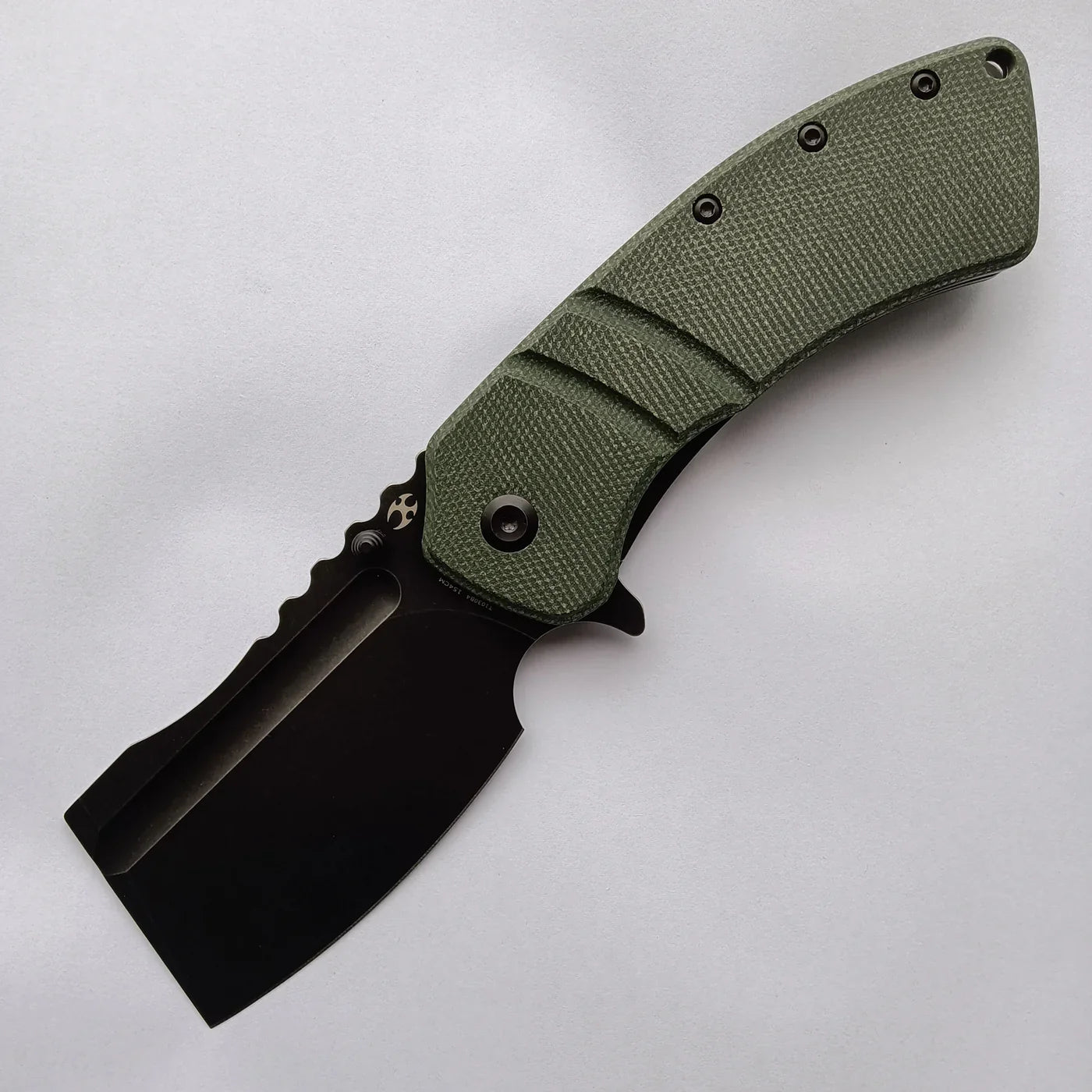 Kansept XL Korvid 3.55" 154CM Green Micarta T1030B4
