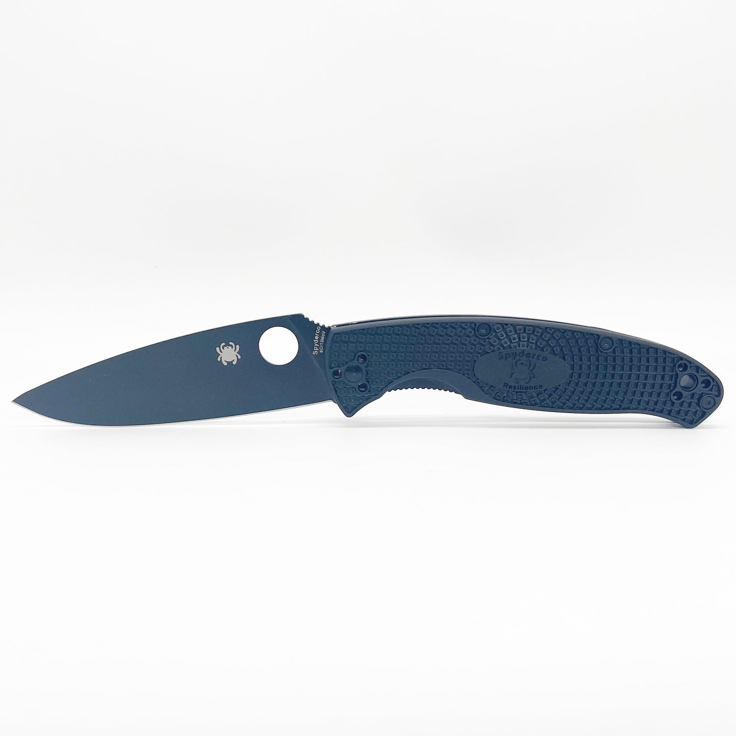 Spyderco Resilience C142PBBK Folding Knife 4.25in 8Cr13MoV Black Blade