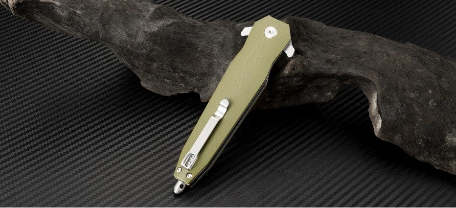 Artisan Cutlery Hornet Liner Lock Knife Green G-10 Curve (3.54" SW D2)