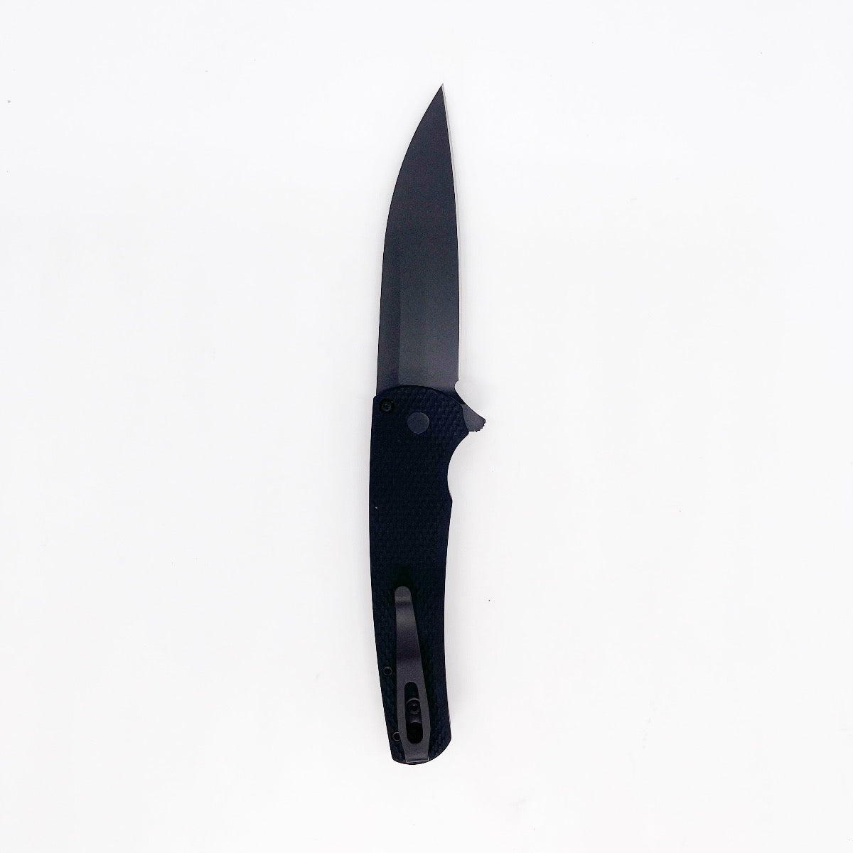 Pro-Tech 5306 Malibu Blade Show 2023 Exclusive Black Textured Handles Mosaic Pin Button DLC Magnacut Blade