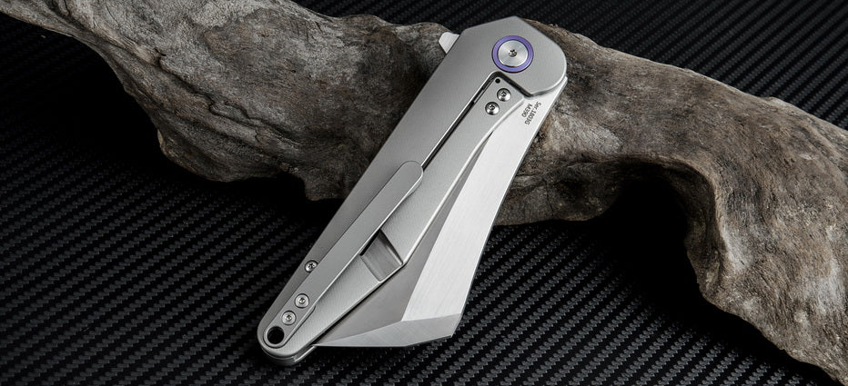 Artisan Cutlery Osprey Frame Lock Knife Grey Ti (3.74" Satin S35VN)