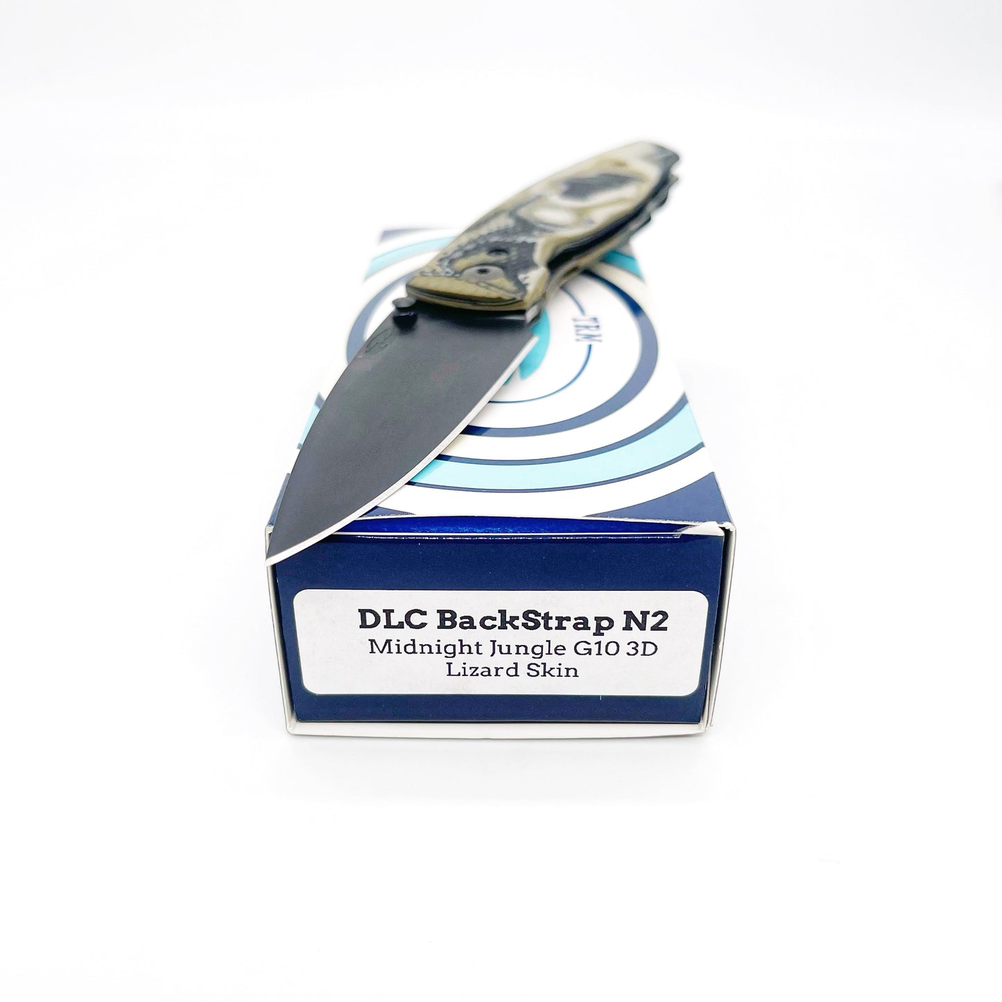 Three Rivers Mfg DLC BackStrap Neutron 2 Midnight Jungle G10 3D Lizard Skin Magnacut Steel