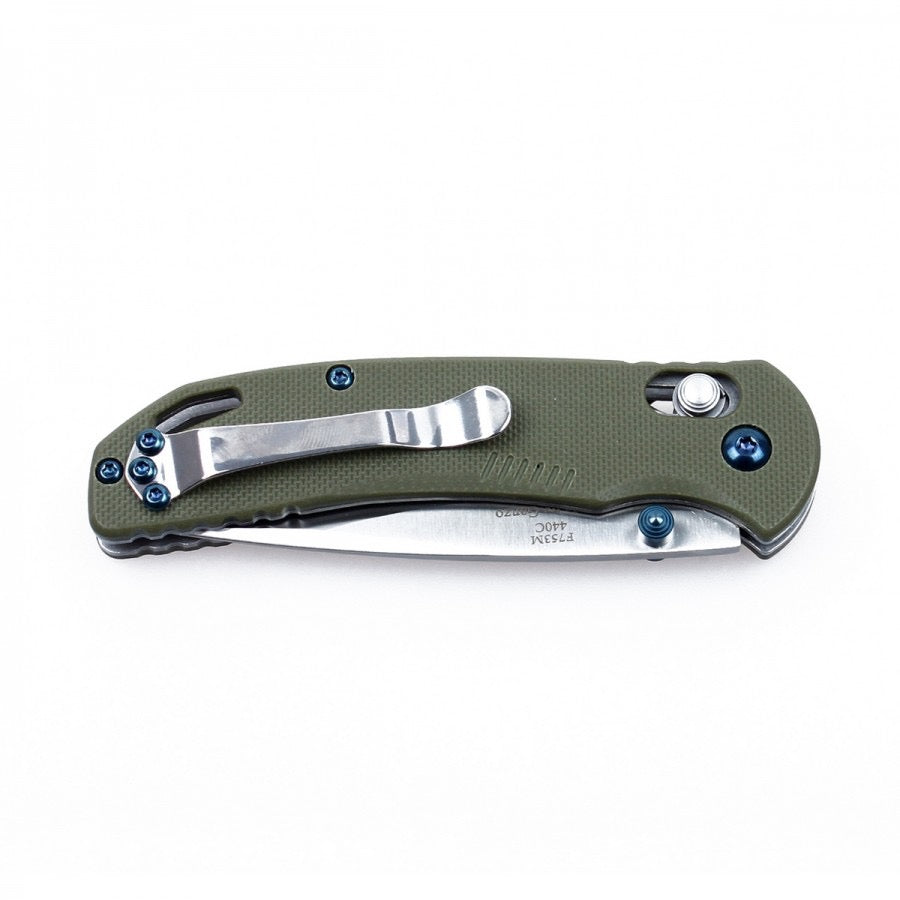 Ganzo F753M1-GR Folding Knife 3.03in 440c Stainless Steel Blade Green G10 Handles