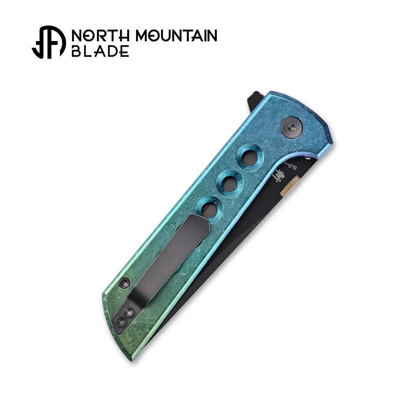 North Mountain Blade 2406-ICE-H-TEAL folding knife detail view 3