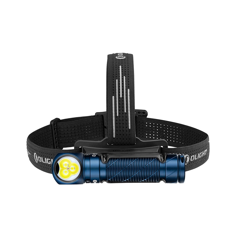 Olight Perun 3 – 3,000 Lumens, Right-Angle Rechargeable Headlamp, 21700 Magnetic Charging, White + Red Light