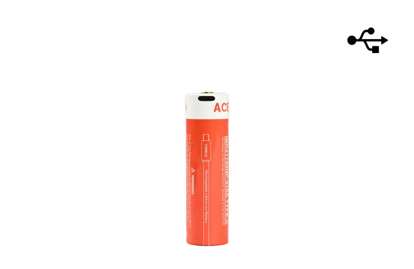 Acebeam 21700 USB-C Rechargeable 5100mAh Battery