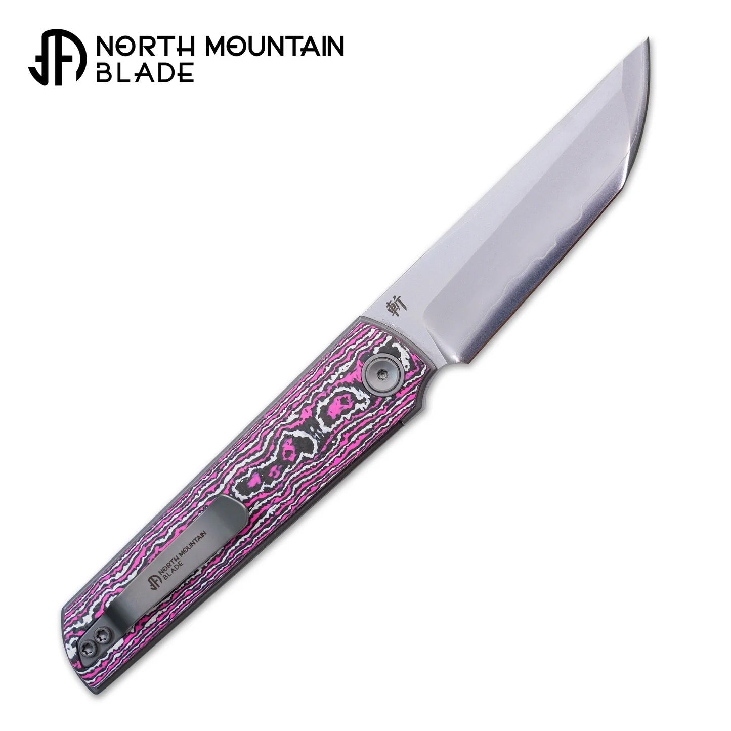 North Mountain Blade Chop 4 2412-GlowCF SLD-Magic Tanto Blade Fluorescent Carbon Fiber Handles