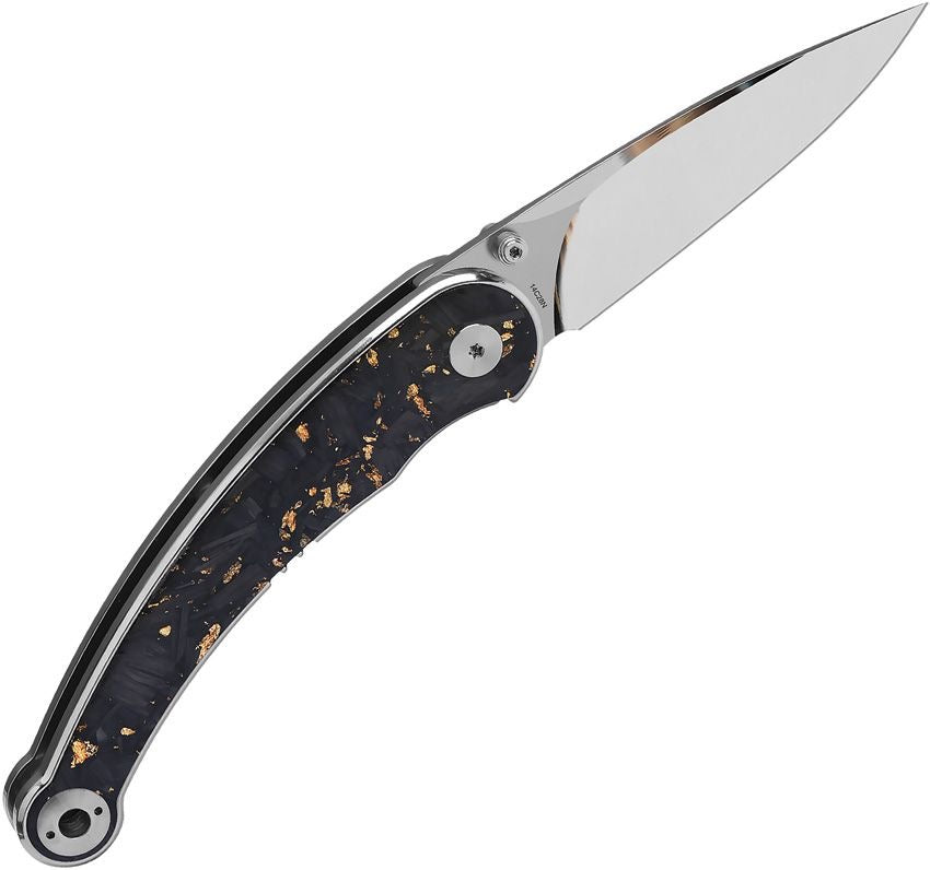 QSP Dolphin Liner Lock 3.15in 14C28N Blade Carbon Fiber Handle (QS161-A)